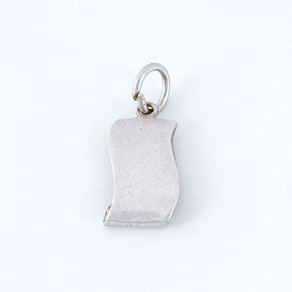Vintage Sterling Silver 925 Diploma Scroll Charm Pendant - Picture 4 of 6